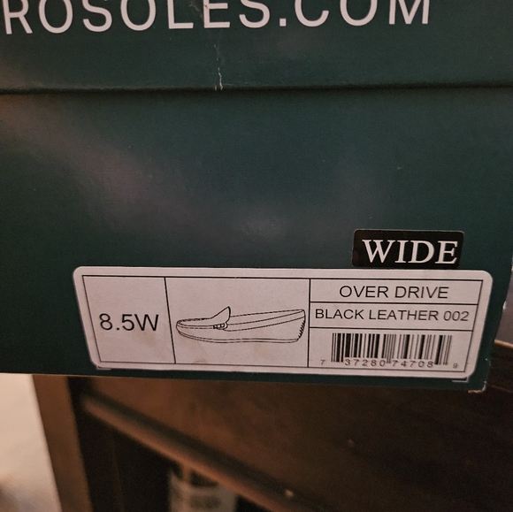 Aerosoles "Over Drive" Women's 8.5 Wide Black leather loafers - Picture 5 of 9